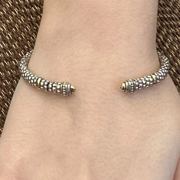 LAGOS Caviar 18k real gold Silver Beaded Bracelet